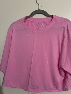 JoyLab Bubblegum Pink Cropped Tee